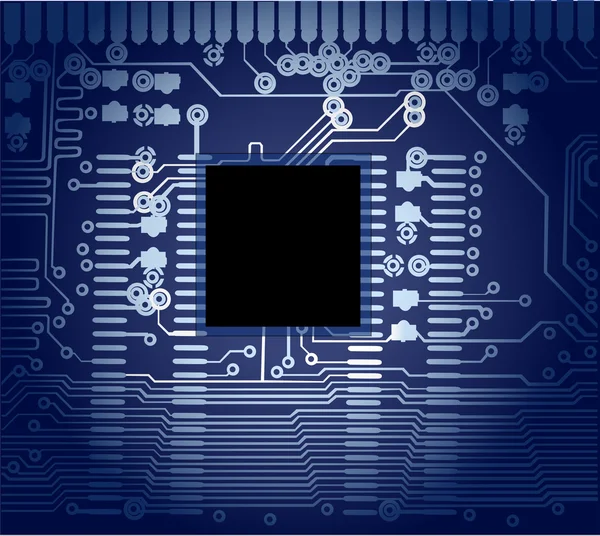 Illustration blaue elektronische Tafel — Stockvektor