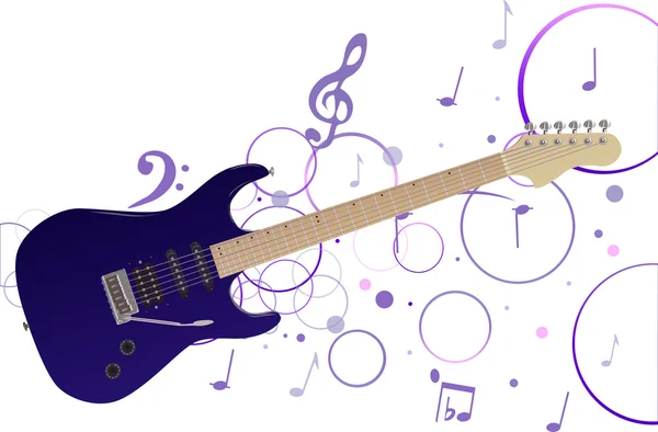 Guitar and musical background — Stock Vector