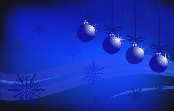 Decoración de Navidad azul oscuro — Vector de stock