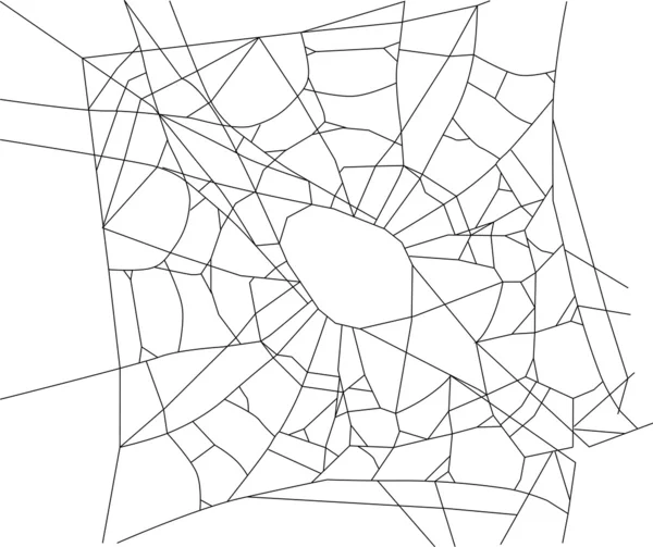 Spider black web illustration — Stock Vector