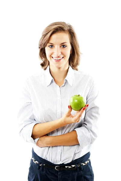 Γυναίκα με μήλαりんごを持つ女性 — ストック写真