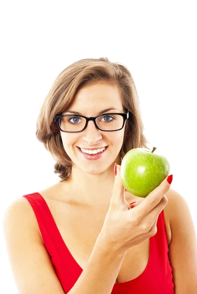 Mujer con manzanas —  Fotos de Stock