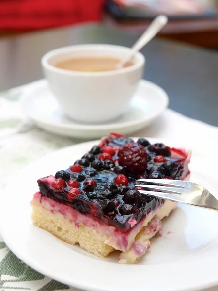 Gâteau et café — Photo
