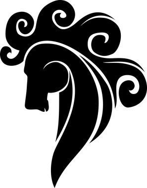 Symbol of a horse clipart