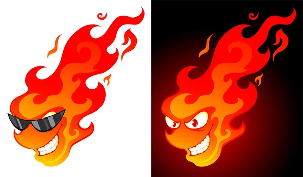 Tecknad eld — Stock vektor