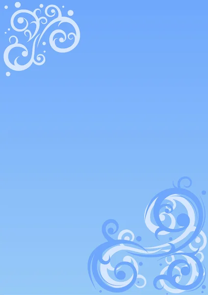 Blauer Hintergrund mit Winterornament — Stockvektor