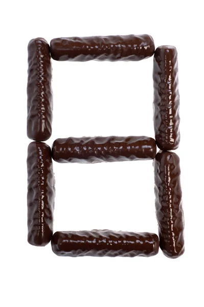 Číslo, číslo - čokoládové tyčinky — Stock fotografie