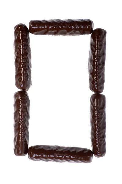 Número, figura - palos de chocolate — Foto de Stock