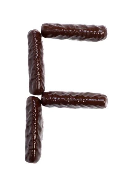 Nomor, angka - batang coklat — Stok Foto