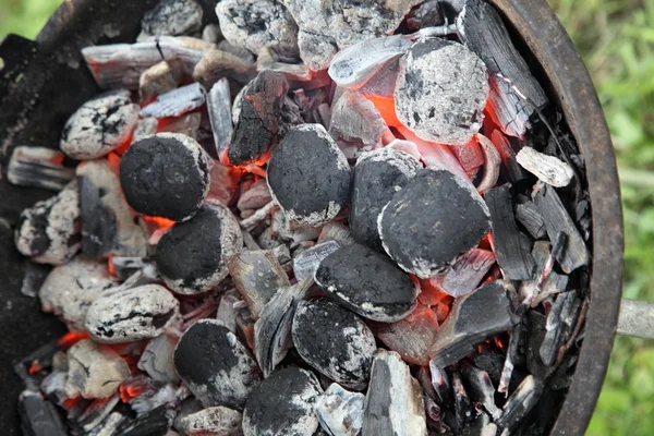 Carvão vegetal queimado — Fotografia de Stock