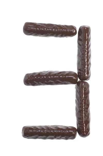 Číslo, číslo - čokoládové tyčinky — Stock fotografie