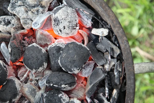 Wood coal burned — Stock Photo, Image