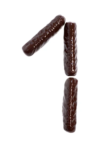 Antall, figur - sjokoladepinner – stockfoto