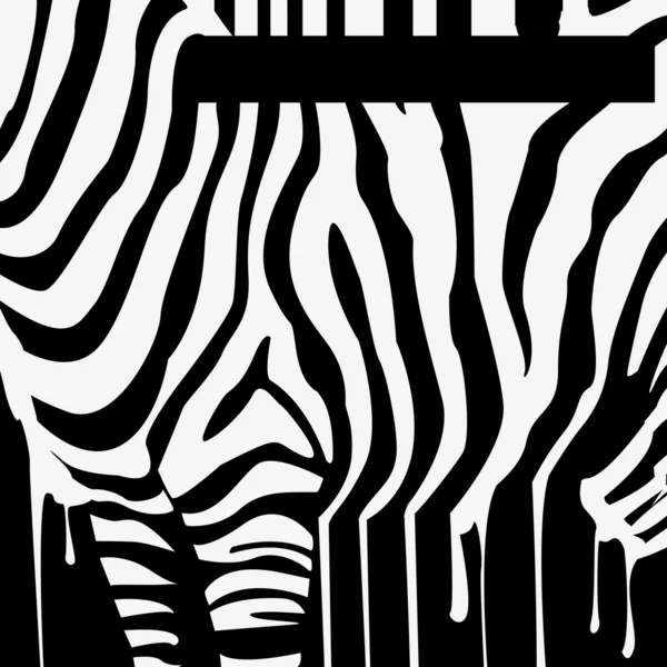 Silhueta de zebra vetorial com borrões código de barras —  Vetores de Stock