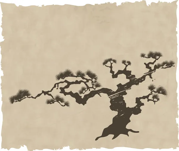 Le vecteur de silhouette de paysage japonais — Image vectorielle