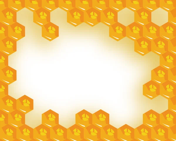 矢量蜜蜂和蜂蜜蜂窝 — 图库矢量图片