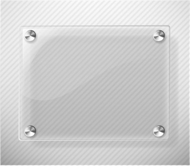 Glass Plate on White Background clipart