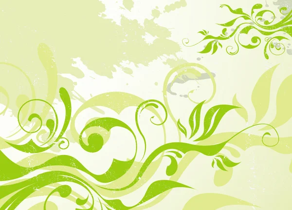 夏の緑抽象的なベクトルの背景 — ストックベクタ
