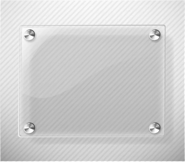 Glass Plate on White Background — Stock Vector