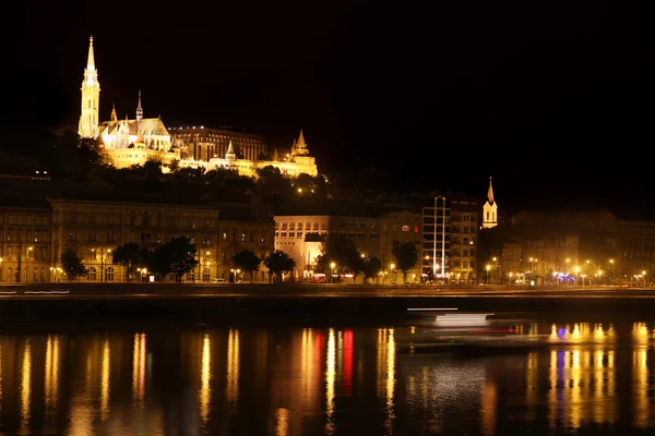 Natt syn på panorama budapest, Ungern — Stock fotografie