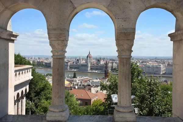 Budapeszt, Węgry od Baszta Rybacka — Zdjęcie stockowe