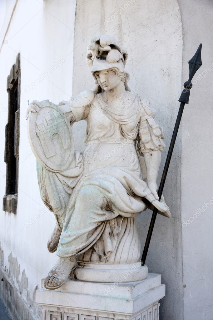 Pallas Athena statue in Budapest, Hungary