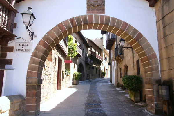 Poble Espanyol, villaggio spagnolo a Barcellona, Spagna — Foto Stock