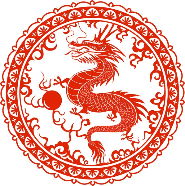 Drago cinese — Vettoriale Stock