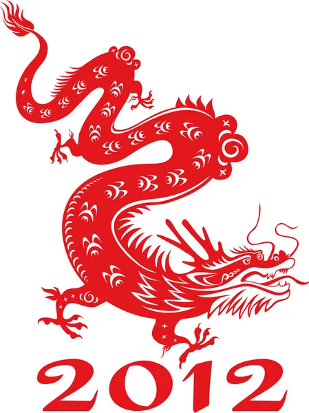 Čínský drak nový rok 2012 — Stockový vektor