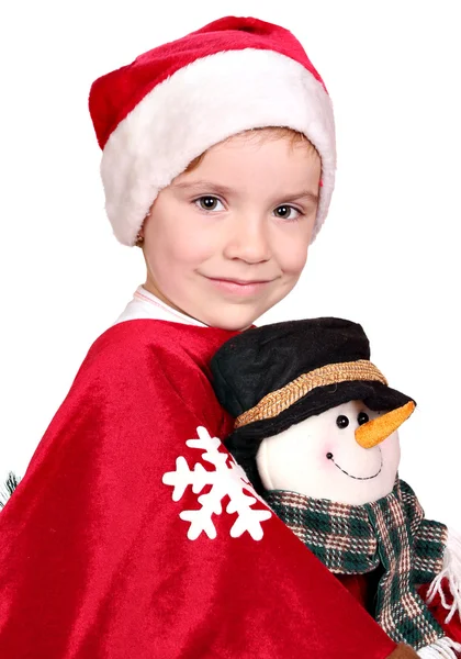 Menina Papai Noel — Fotografia de Stock