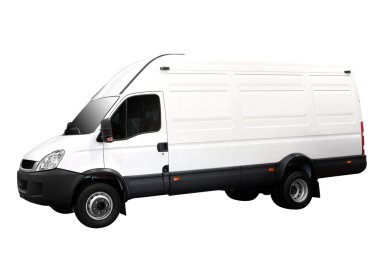 Big transport van isolated clipart