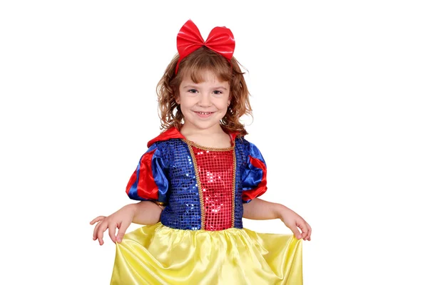 Piękna mała dziewczynka Królewna Śnieżka — Zdjęcie stockowe