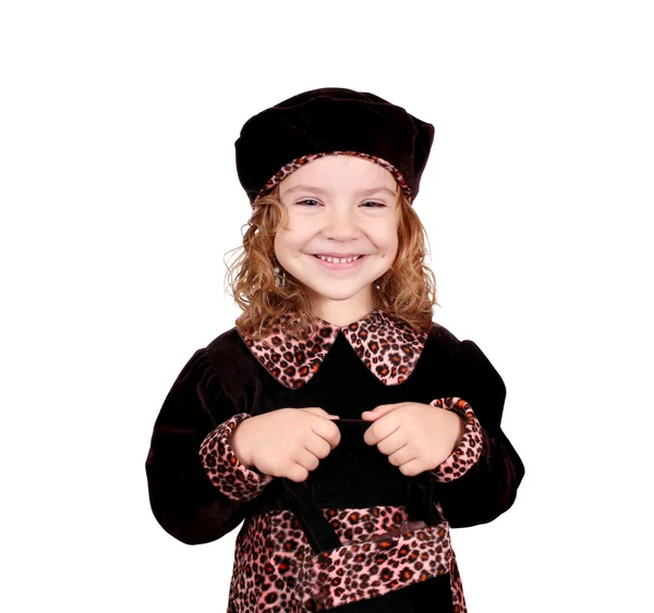 Schattige kleine meisje grote glimlach — Stockfoto