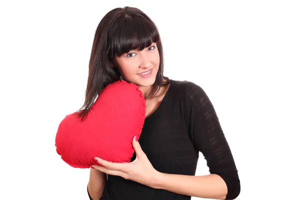 Beauty girl holding a heart Stock Image