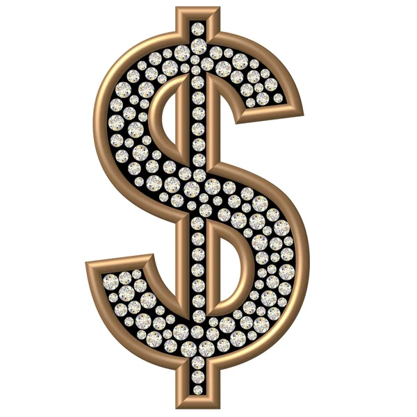 Romb symbol dolara — Zdjęcie stockowe