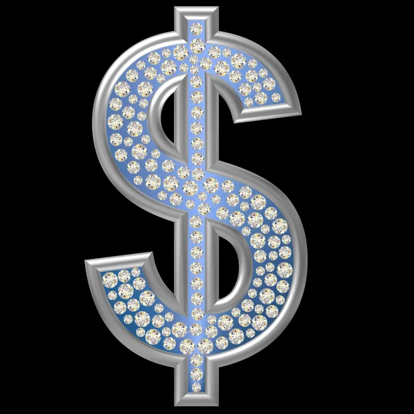 Diamond symbolu dolar — Stock fotografie