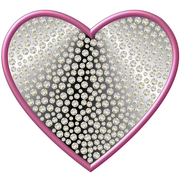 Gyémánt szimbólum szív — Stock Fotó