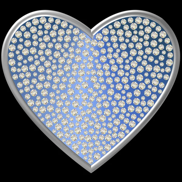 Corazón de símbolo de diamante —  Fotos de Stock