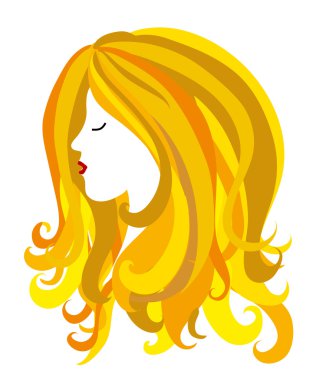 Kadın kafası Uzun saçlar