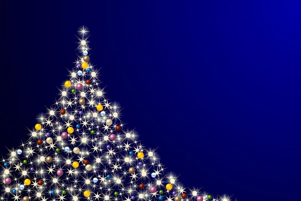 多彩抽象圣诞树 — 图库照片