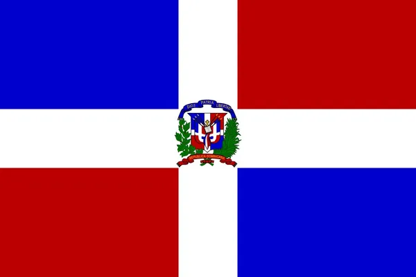 多米尼加共和国的旗帜 — 图库照片