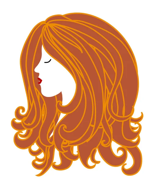 Testa femminile w capelli lunghi — Foto Stock