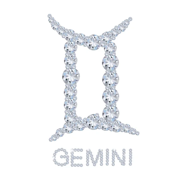 Diamant dierenriem gemini — Stockfoto