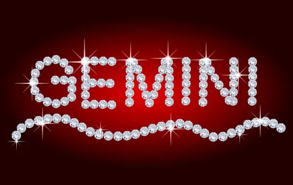 Diamant-Sternzeichen-Gemini — Stockfoto