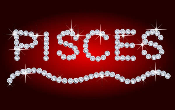 Diamond Zodiac Pisces — Stock Photo, Image