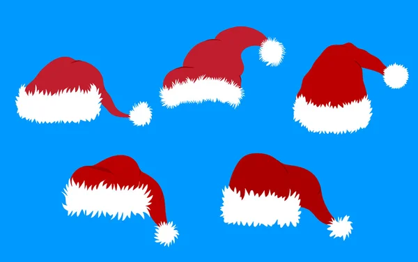 Santa klausul hattar — Stock vektor