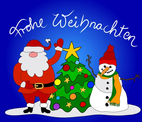 German Christmas Card — Stock Vector