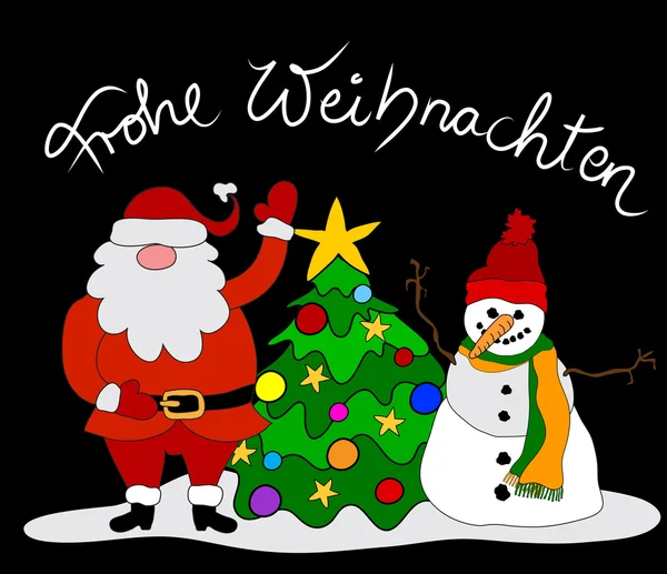 German Christmas Card — Stock Vector