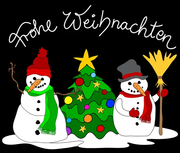 Deutsche Weihnachtskarte — Stockvektor