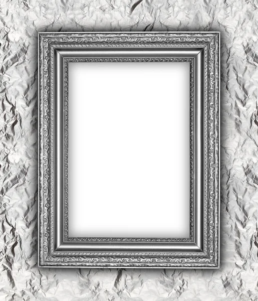 Срібний фон - стара рамка — стокове фото